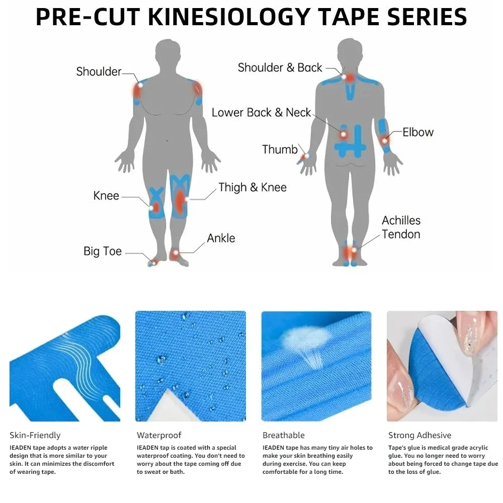 10PCS Precut Kinesiology Tape  - огляд і ціна Finger Tape Athletic
