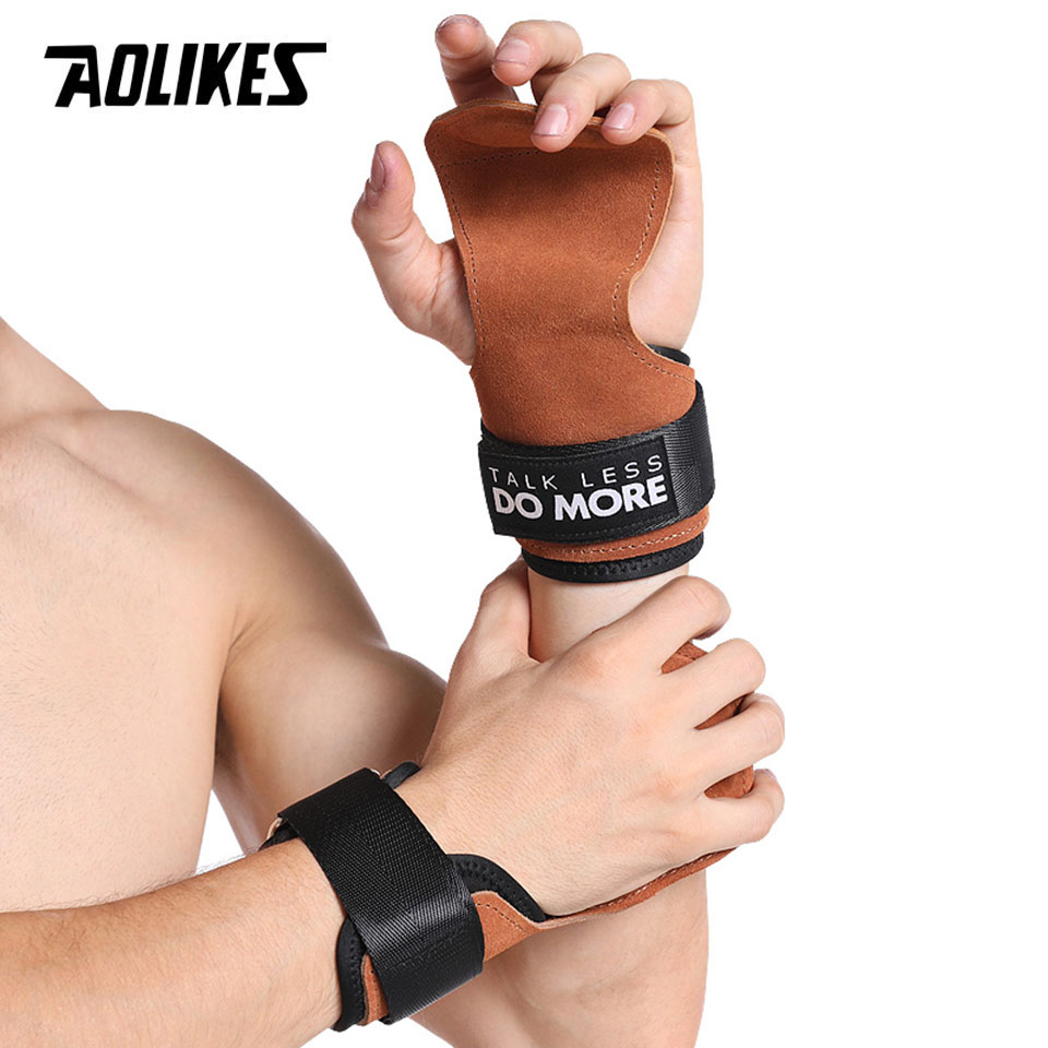 AOLIKES Cowhide Gym Grips Glov - огляд і ціна Crossfit Workout With Equipment