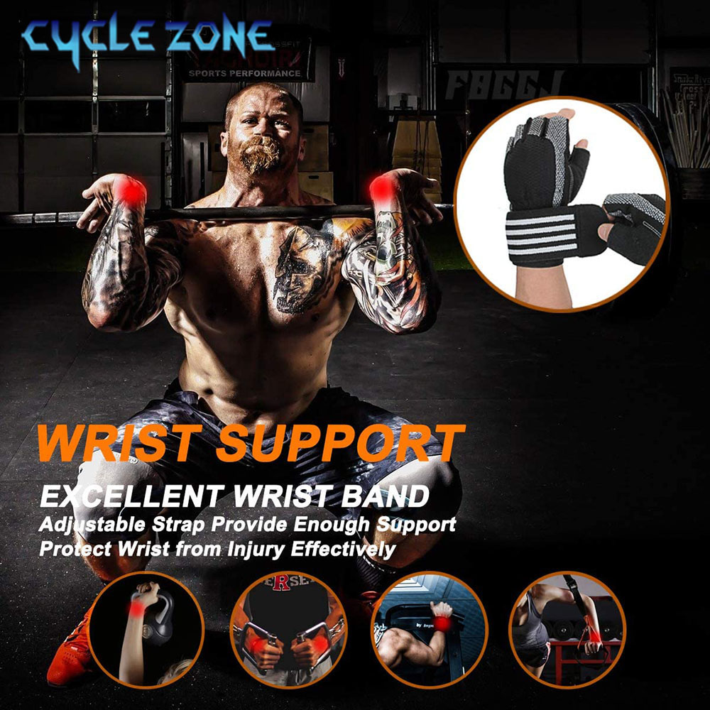 1 Pair Half Finger Gym Fitness - огляд і ціна Crossfit Workout With Equipment