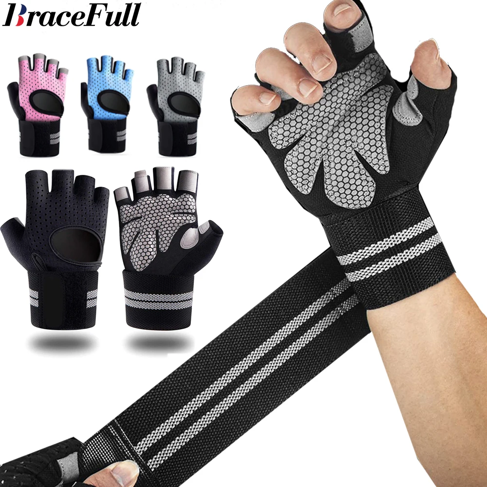 1Pair Half Finger Gym Fitness  - огляд і ціна Crossfit Workout With Equipment